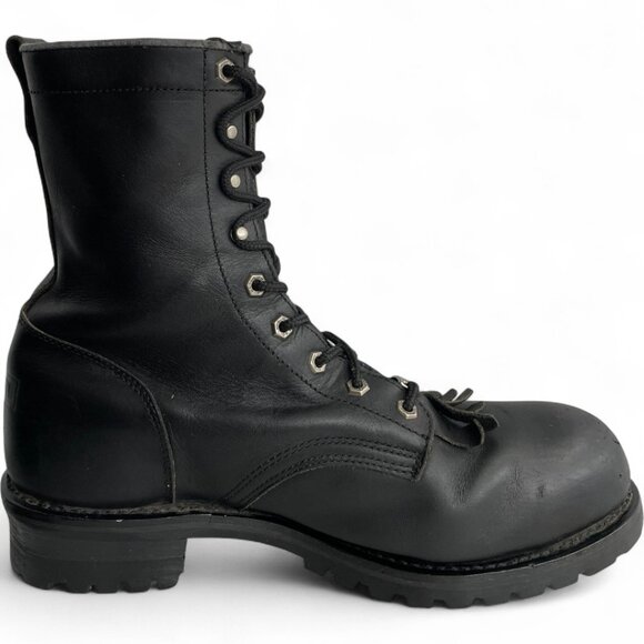 Harley Davidson Steel Toe Combat Leather Motorcycle Biker Work Boots Men's 14 - Picture 3 of 15